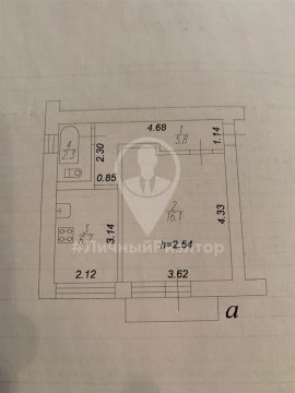 1-к квартира, 2/2 эт., 30м²